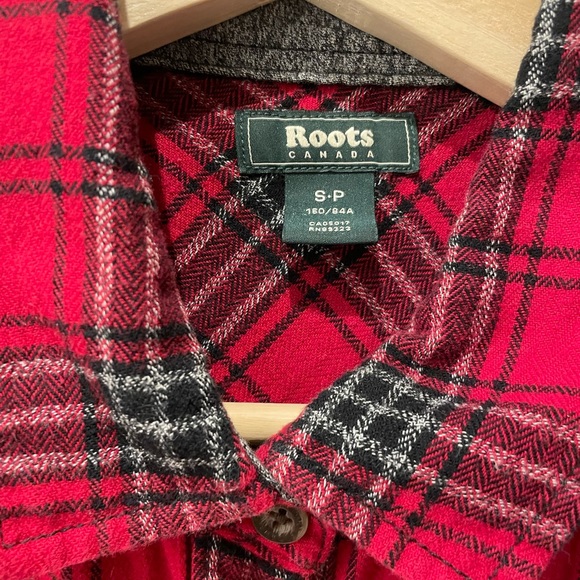Roots Plaid Flannel Shirt - Red/Black - S - Picture 3 of 5
